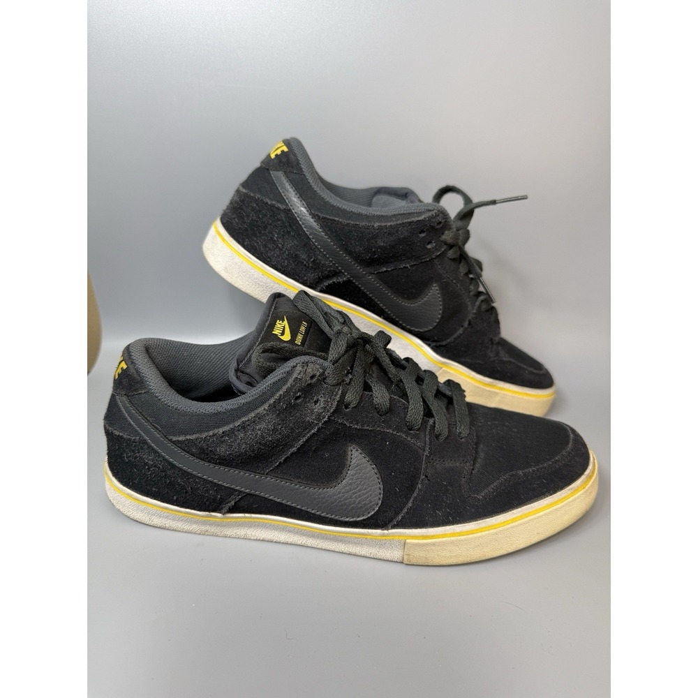 NIKE DUNK LOW ANTHRACITE BLACK GRAY YELLOW WHITE MENS SIZE 10.5 487925 007